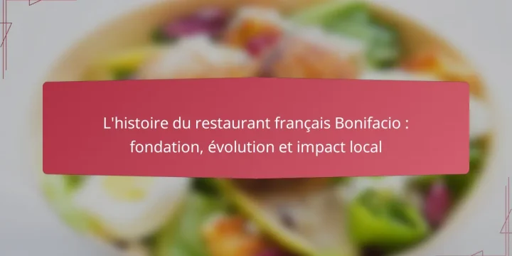 L’histoire du restaurant français Bonifacio : fondation, évolution et impact local